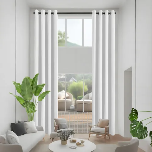 Vista 41 de Cortinas opacas para dormitorio, con aislamiento térmico y bloqueo de luz, para oscurecer la habitación, cortinas con ojales sólidos para ventana