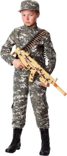 Vista 2 de Disfraz de soldado de combate moderno para niño