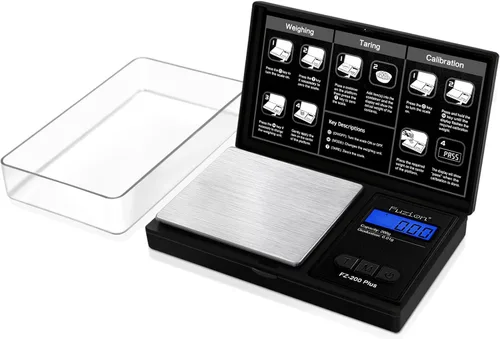 Vista 16 de Fuzion - Báscula de gramos, báscula de bolsillo con precisión de 0.01 gramos, báscula digital pequeña de 200g para alimentos, joyería, hierbas