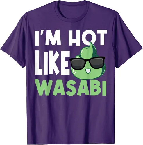 Vista 18 de Wasabi - Camiseta de condimentos de pasta picante de rábano picante japonés, Negro