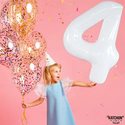 Vista 1009 de KatchOn Globo negro del número 1 de 40 pulgadas, globo de feliz cumpleaños Large Mylar Number One Balloon for 1st Birthday Decorations, Foil