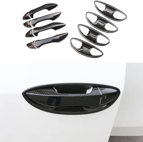 Vista 8 de 8 piezas de plástico ABS para exterior de la manija de la puerta, marco de la puerta, accesorios de decoración para Toyota Corolla 2014-2019,