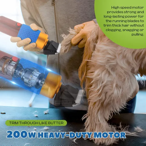 Vista 2 de Cortapelos de aseo para mascotas 200W, control de velocidad