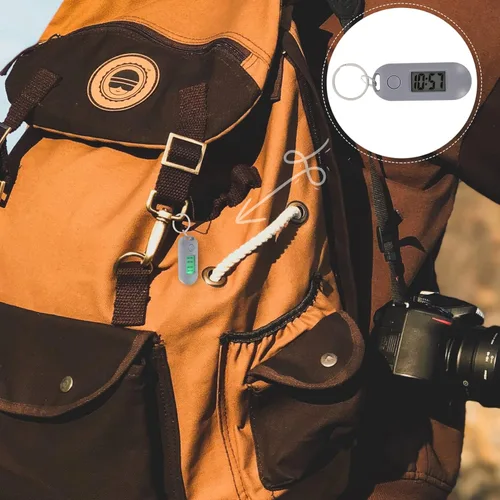 Vista 3 de Llavero reloj de bolsillo digital con temporizador para colgar, mochila luminosa, pequeño reloj de bolsillo, llavero para niños, estudiantes