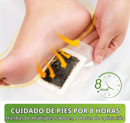 Vista 4 de 20 almohadillas para pies, almohadilla de polvo de jengibre y vinagre de bambú natural puro para el cuidado de los pies, almohadillas de limpieza