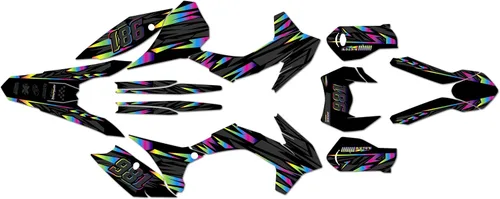 Vista 9 de Graphics Kit for KTM 200XC-W,250XC-W,300XC-W,450XCF-W and 500XCF-W (2016) Twitch Series Cyan 16 Mil - On/Off The Road - Dirt Pit Bike Sticker