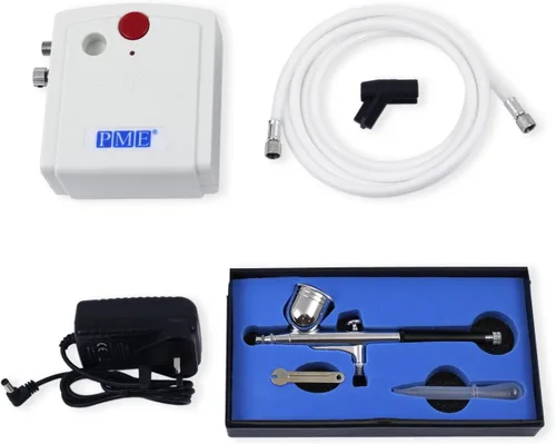 Vista 4 de PME Kit compresor de aerógrafo para manualidades de pasteles y decoración de pasteles