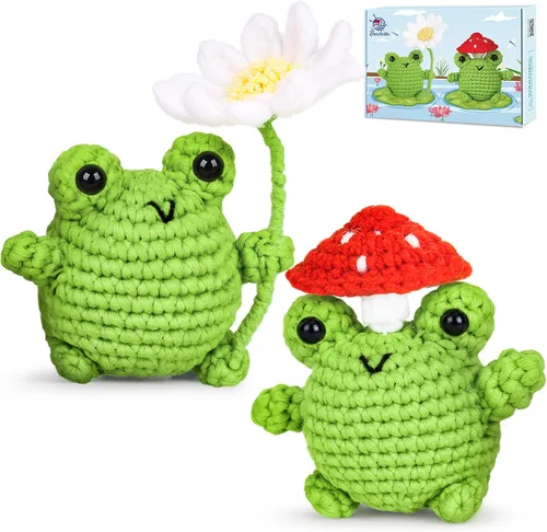 Vista 8 de Kit de ganchillo para principiantes, kit de inicio de ganchillo con tutoriales en video paso a paso, suministros de tejido de ganchillo Amigurumi