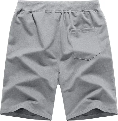 Vista 3 de CRYSULLY Pantalones cortos de algodón para hombre con bolsillos con cremallera