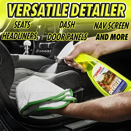 Vista 6 de SONAX Kit de interior de automóvil premium Juego completo de limpieza interior de 5 piezas Limpiador de salpicaderos, espuma de cuero, limpiador