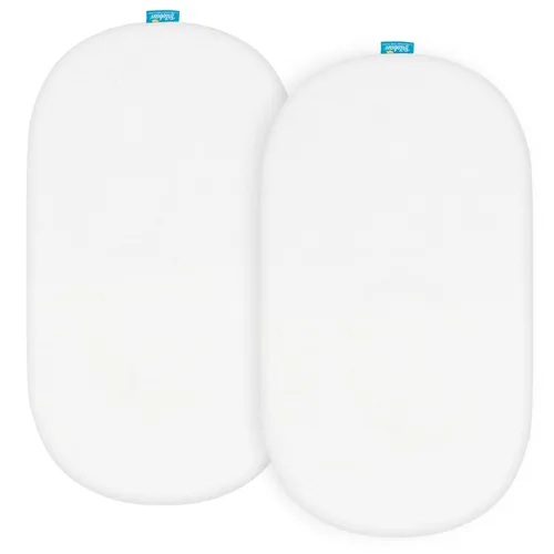 Vista 20 de Sábanas ajustadas de cuna, compatibles con Munchkin Brica Fold N' Go, 2 unidades, 100% algodón de punto jersey, transpirables y súper suaves, Gris