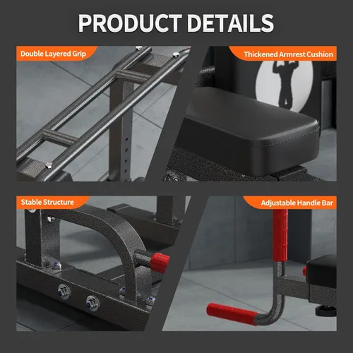 Vista 6 de SogesHome Power Tower Pull Up Bar Dip Stand, 10 Adjustable Height Free Standing Assistive Trainer Dip Station, Multi-Function Strength Training