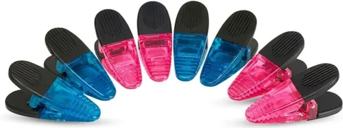 Vista 8 de Clips de plástico grueso con imán de neodimio - 3-1/4" de longitud - Durable versátil multiusos (transparente)
