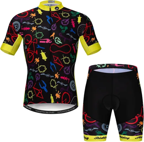 Vista 2 de Conjunto de pantalones cortos de ciclismo acolchados para hombre