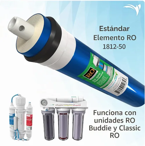 Vista 5 de AquaticLife - Cartucho de repuesto de membrana RO, 50 GPD