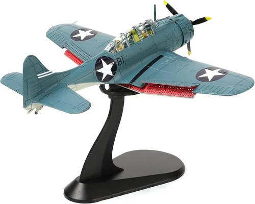 Vista 11 de NUOTIE 1/72 Douglas SBD-2 Dauntless Dive Bomber Modelo de Avión de la Segunda Guerra Mundial Midway Avión de Guerra Vintage Metal Fundido a Presión