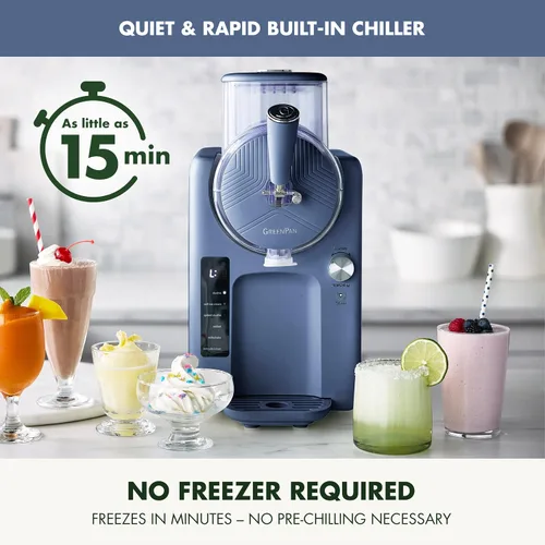 Vista 2 de GreenPan Frost, máquina para hacer helados y máquina para hacer slushies, helado suave, sorbete, margaritas, batidos, yogur helado, sin necesidad