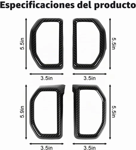 Vista 2 de RT-TCZ Kit de anillo de decoración de aire de fibra de carbono, accesorios interiores para Ford Bronco Sport 2021 2022