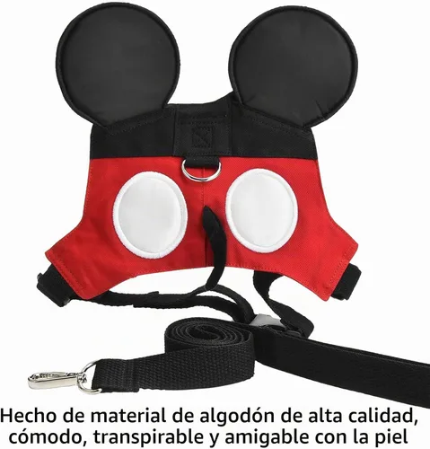 Vista 2 de Cinturón antipérdidas para niño pequeño con minicorrea de seguridad para niños y niñas, Rojo
