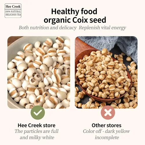 Vista 4 de Hee Creek Jobs Tears 17.64oz/500g Natural Job's Tear Grain Coix Seed Té de hierbas sin azufre, sin aditivos, sin gluten, sin OMG