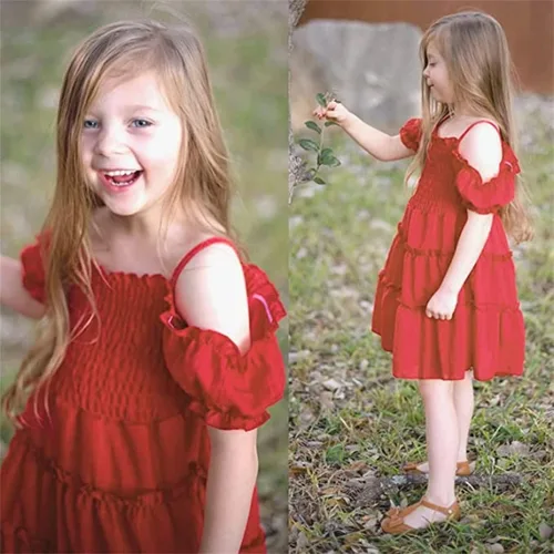 Vista 2 de Vestidos de princesa de fiesta para niñas pequeñas de 18 meses a 8 años