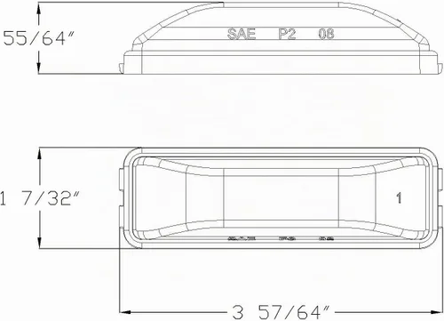 Vista 5 de Lumitronics, luz LED de posición/marcador sellada, línea fina, Ambar 12V LED clearance and side marker light for RVs and trailers. Sealed