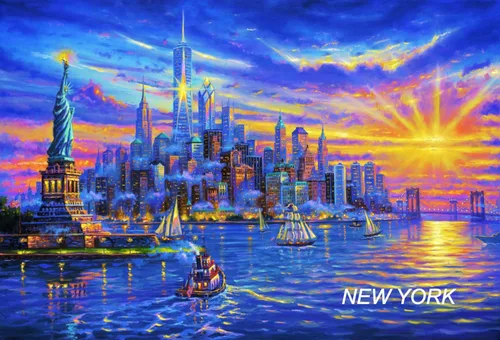 Vista 23 de Imanes de nevera para nevera de Nueva York USA Estados Unidos (1 pieza, Estilo: Puente de Brooklyn # C7)