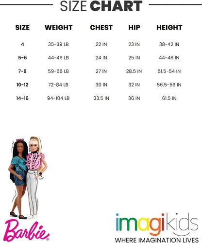 Vista 7 de Barbie Conjunto de pijama y pantalones para niñas pequeñas a grandes