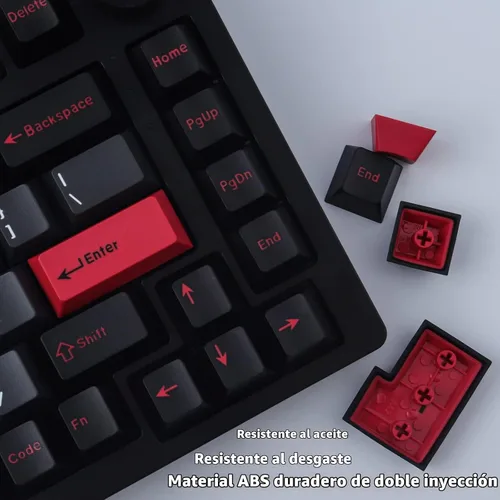 Vista 3 de Hyekit Teclas Evil Dolch Doble Tiro ABS 172 Llaves para Teclado Mecánico