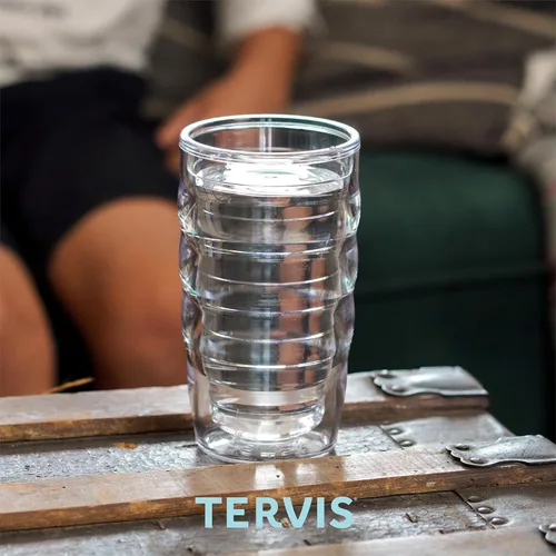 Vista 6 de Tervis Vaso aislado de doble pared con logotipo jurásico universal fabricado en Estados Unidos mantiene las bebidas frías y calientes, 10 onzas