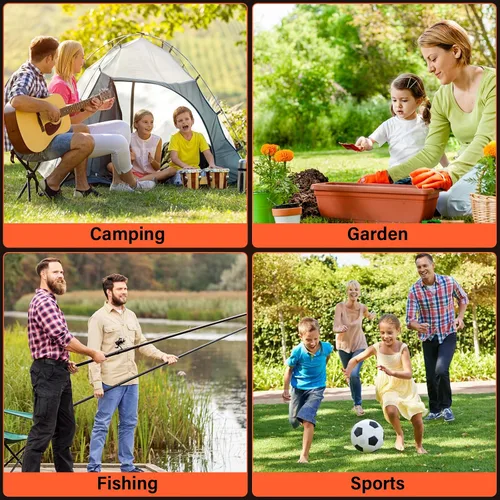 Vista 7 de Carritos con ruedas plegables colapsables: vagón de compras plegable de 360LBS portátil de alta resistencia para compras y camping - Vagón