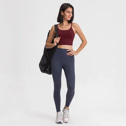 Vista 4 de FGZ Camiseta sin mangas con brasier integrado para mujer, con relleno, fitness, yoga y entrenamiento