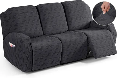 Vista 18 de TAOCOCO Funda para Reclinable de 3 Piezas, Fundas para Silla Reclinable, Funda Elástica de Jacquard para Silla Reclinable, Protector de Muebles