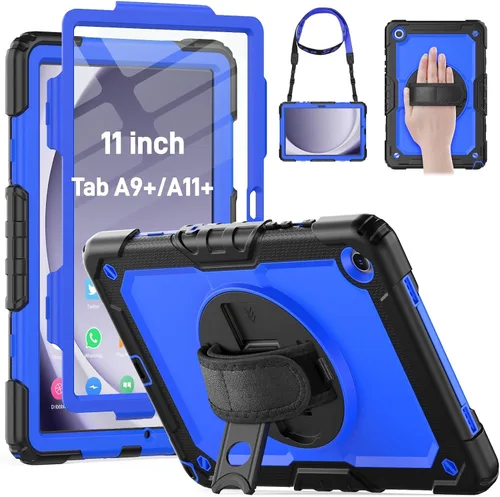 Vista 18 de HXCASEAC Funda para Samsung Galaxy Tab A9 de 8,7 pulgadas, protectora con protector de pantalla/correa de mano/soporte para bolígrafo, resistente a