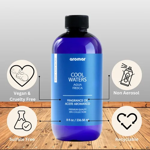 Vista 3 de AROMAR Aceite de fragancia de lino fresco (7.9 fl oz) para difusores, aroma estimulante para aromaterapia, fabricación de jabón, velas, loción