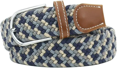 Vista 39 de Mixed Color Woven Stretch Braided Belts for Men and Women Fashion Elastic Belts