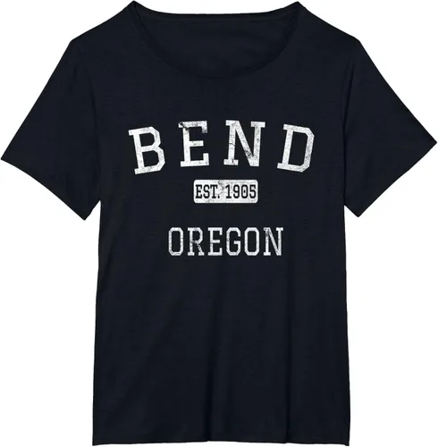 Vista 35 de Bend Oregon OR Camiseta vintage, Negro