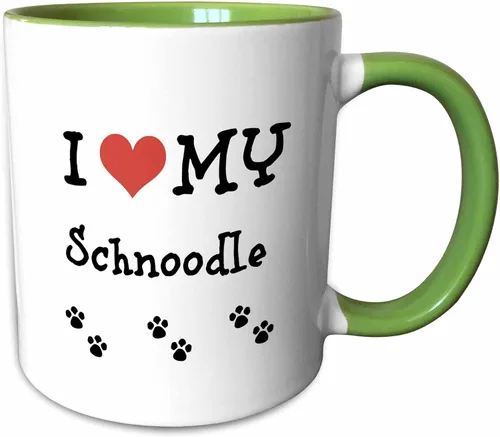 Vista 11 de 3dRose BrooklynMeMe Pets - Taza con texto en inglés "I Love My - Schnoodle (taza_183648_4)
