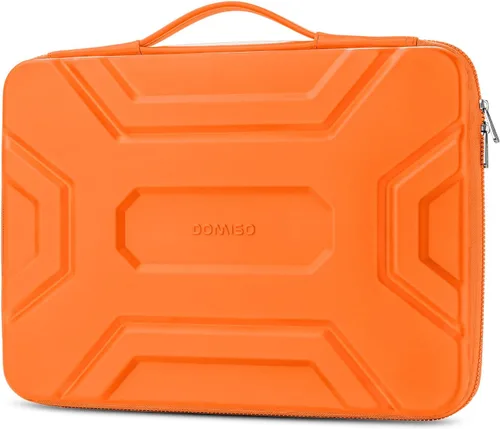 Vista 11 de DOMISO Funda para laptop de 13.3 pulgadas con asa, bolsa de computadora a prueba de golpes, impermeable, funda protectora de EVA para portátiles
