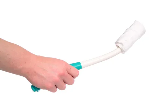 Vista 8 de Essential Medical Supply Toallita ergonómica de higiene personal para papel higiénico y toallitas húmedas con botón de fácil liberación, color blanco