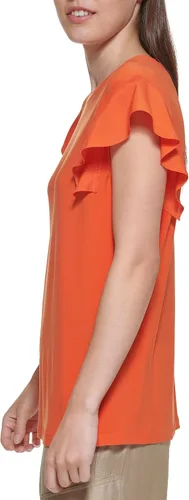 Vista 3 de DKNY Top de punto de manga volada para mujer