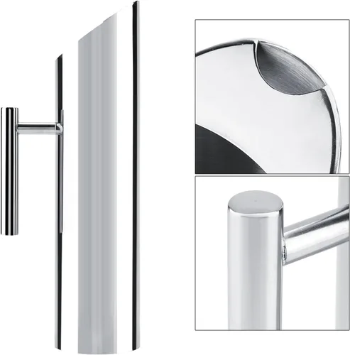 Vista 5 de Jarra de agua de acero inoxidable, elegante servidor de vertido de guardia de hielo para el hogar hotel plateado 2L 1 paquete