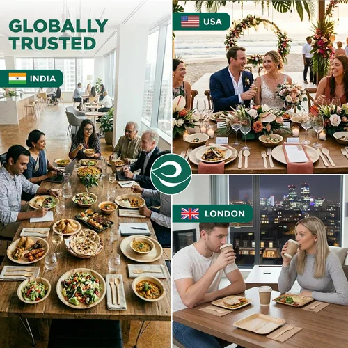 Vista 6 de ECO SOUL Cuencos desechables de hoja de palma como bambú, 16 onzas, redondo, paquete de 20 unidades, vajilla biodegradable y compostable para servir