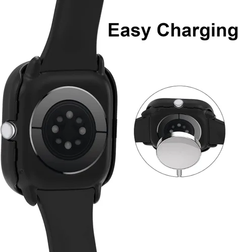 Vista 2 de Protector de pantalla para Amazfit GTS 4 Mini Smartwatch, paquete de 2 protectores de policarbonato duro, carcasa completa, accesorios para GTS 4