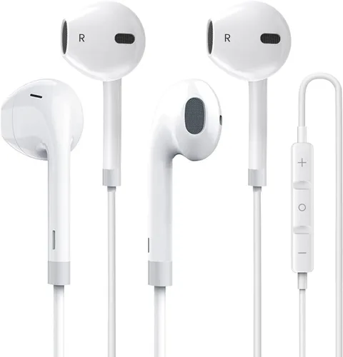 Vista 10 de Auriculares USB C para iPhone 17, auriculares tipo C con cable con micrófono y control remoto, auriculares con cancelación de ruido, compatibles