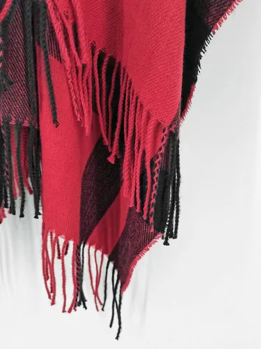 Vista 102 de Moss Rose Chal de viaje para mujer, capa tipo poncho de frente abierto para otoño e invierno