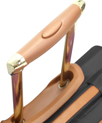 Vista 4 de Steve Madden Designer Luggage Collection - Bolsa expandible de 28 pulgadas para hombres y mujeres, maleta duradera y ligera a cuadros con ruedas
