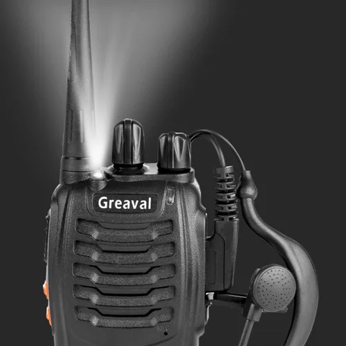 Vista 5 de Walkie Talkies - Paquete de 10 radios recargables de dos vías con auricular, radio UHF de 16 canales, batería de iones de litio y cargador incluido