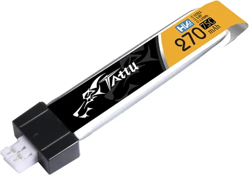 Vista 4 de Buddy RC Tattu 270mAh 1S 75C 3.8V Paquete de batería Lipo de alto voltaje con JST-PHR 2.0 Plug (5pcs)
