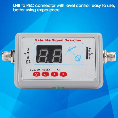 Vista 4 de Diyeeni Medidor de fuerza, buscador satelital de alta sensibilidad, buscador de antena de TV con pantalla, conector LNB a REC, frecuencia